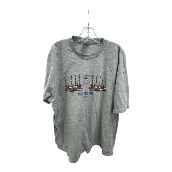 Hard Rock Cafe Other - Vintage Hard Rock Cafe Love All Serve All Gray XXL Guitar Red White Blue Patriot